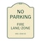 Signmission Princeton New Jersey No Parking Fire Lane Zone Heavy-Gauge Aluminum Sign, 24" x 18", TG-1824-23273 A-DES-TG-1824-23273 - alternate 1